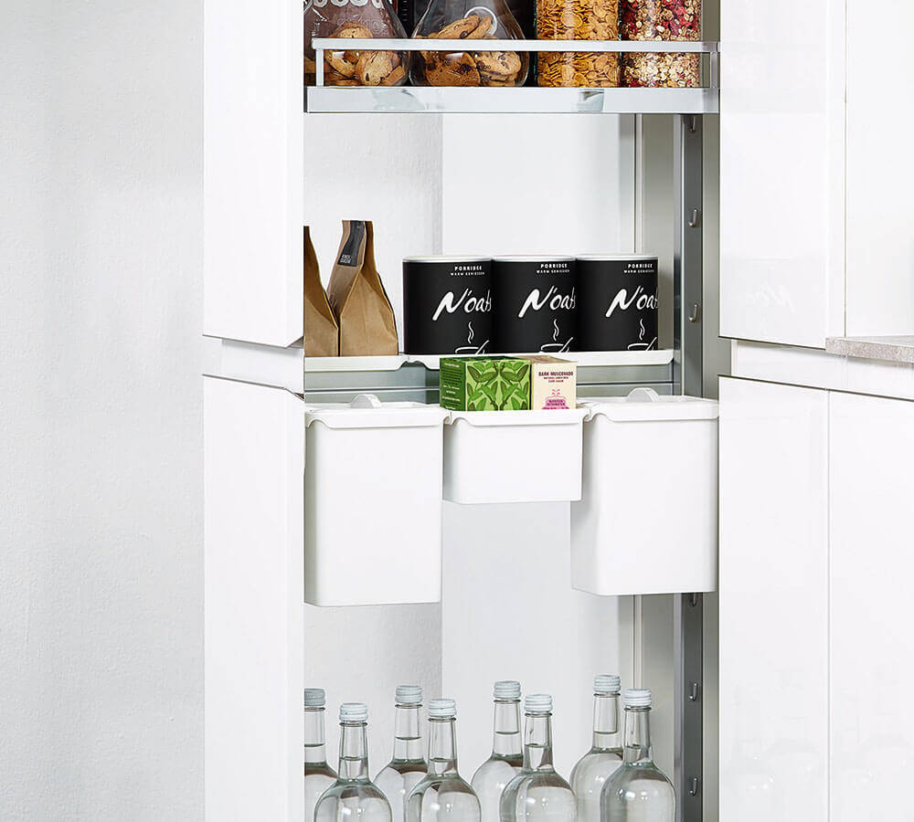 КОМПЛЕКТ №3 Юбокс, Тандем Сайд 600 мм, H 1700, Арена СТИЛЬ, 5 полок + 1 Юбокс, цвет ХРОМ Kessebohmer | официальный магазин