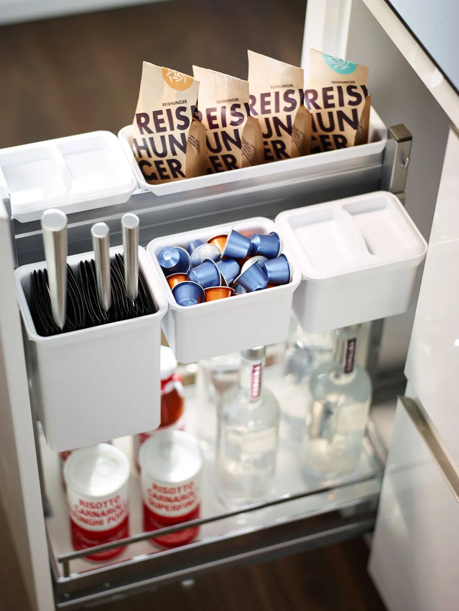 КОМПЛЕКТ №5 Юбокс, Диспенса Джуниор Слим 300 мм, H 640-728, Арена КЛАССИК, 1 полка + 1 Юбокс, цвет ТИТАН Kessebohmer | официальный магазин