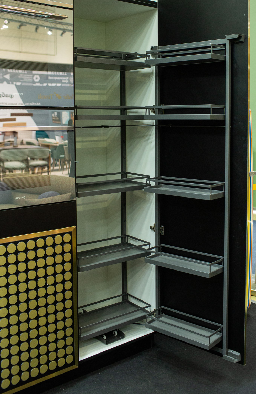 КОМПЛЕКТ Тандем II 500 мм, H 1700, Арена СТИЛЬ, 5 полок, цвет АНТРАЦИТ Kessebohmer | официальный магазин