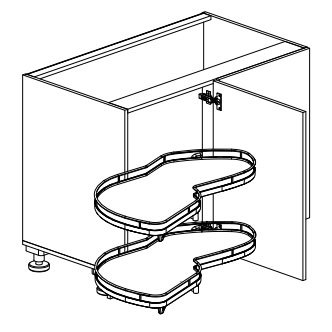 LEMANS 2 полки Kessebohmer купить в Сургуте | официальный магазин