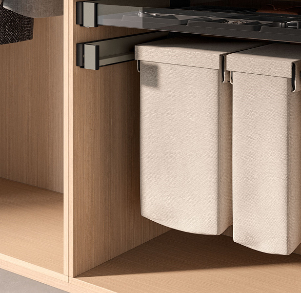 КОМПЛЕКТ Мешок для белья 320 мм Конеро W 710-770 мм, D 345 мм; мешок широкий 1 шт; мешок узкий 1 шт; шампань Kessebohmer | официальный магазин