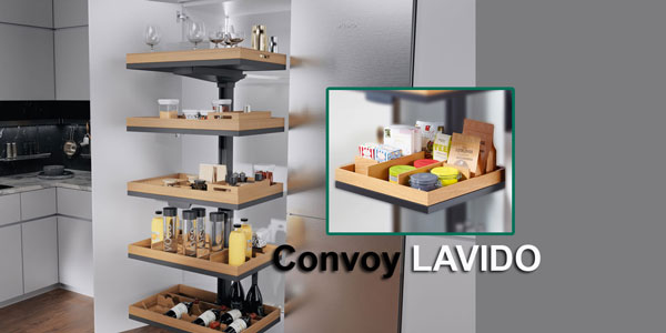 Kesseböhmer: наполнение полок Convoy LAVIDO в цвете натуральный дуб Kessebohmer в Сургуте
