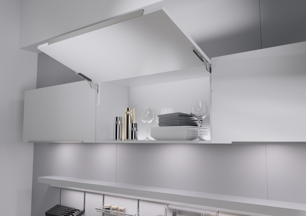 Полный комплект подъемного механизма ФриСлим ФЛАП c толкателем PTO тип I для врезного монтажа, цвет АНТРАЦИТ Kessebohmer | официальный магазин