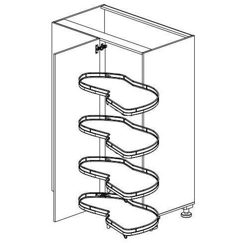 LEMANS 4 полки Kessebohmer купить в Сургуте | официальный магазин