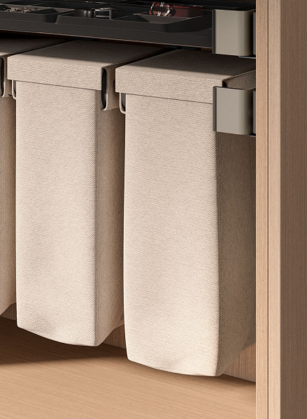 КОМПЛЕКТ Мешок для белья 450 мм Конеро W 660-720 мм, D 475 мм; мешок узкий 2 шт; шампань Kessebohmer | официальный магазин