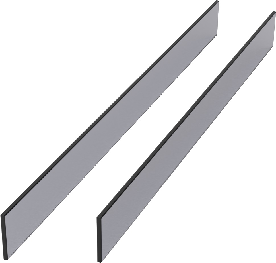 Стекла закаленные для полки Конеро W 534-594 H 72 цвет ТЕМНЫЙ матовый Kessebohmer | официальный магазин