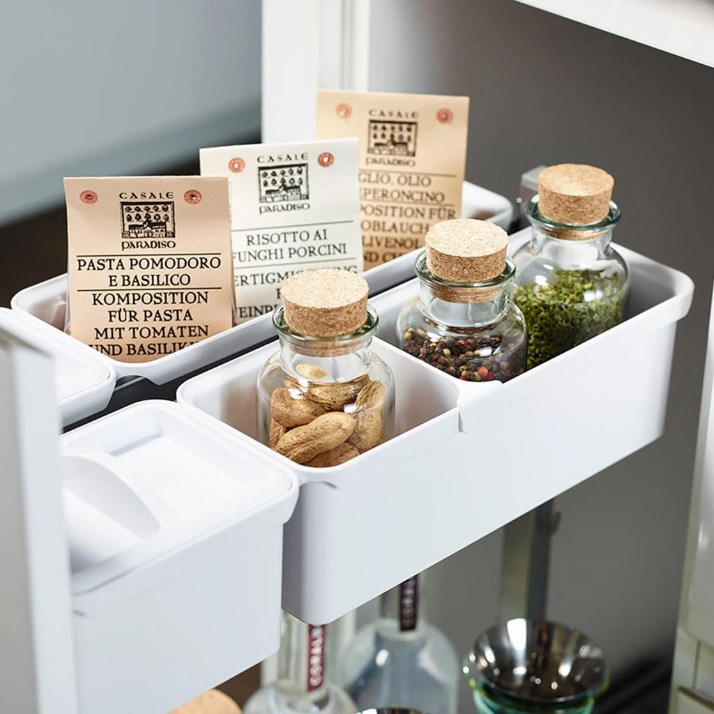 КОМПЛЕКТ №1 Юбокс, Диспенса Джуниор Слим 300 мм, H 695-783, Арена КЛАССИК, 1 полка + 1 Юбокс, цвет ХРОМ Kessebohmer | официальный магазин