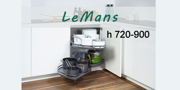 LeMans с 2 полками: новая высота рамы 720-900 мм Kessebohmer в Сургуте