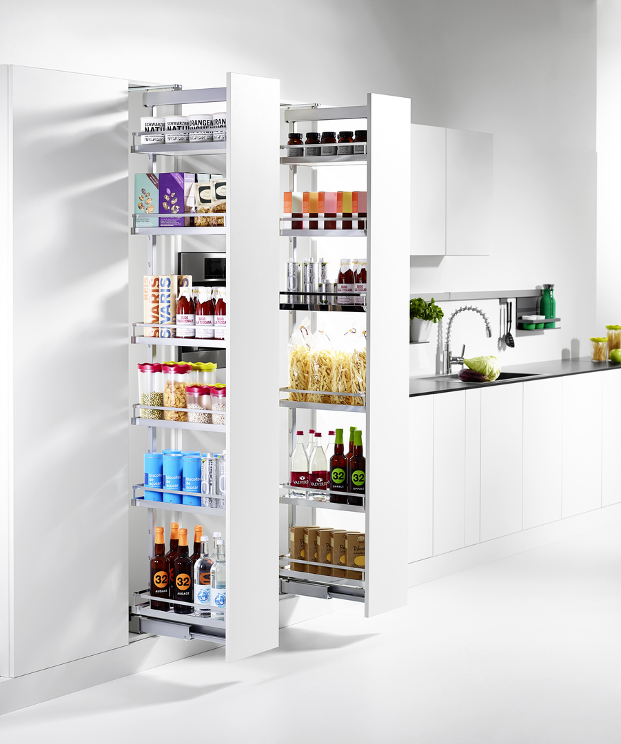 КОМПЛЕКТ ЧВ, Диспенса 90° 150 мм, H 1600-2000, Арена СТИЛЬ, 5 полок, цвет ХРОМ Kessebohmer | официальный магазин