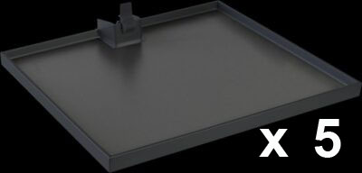 Комплект полок 5шт + 1 ручка, левый, Конвой Премио, 600 мм, Арена СЕЛЕКТ, цвет АНТРАЦИТ