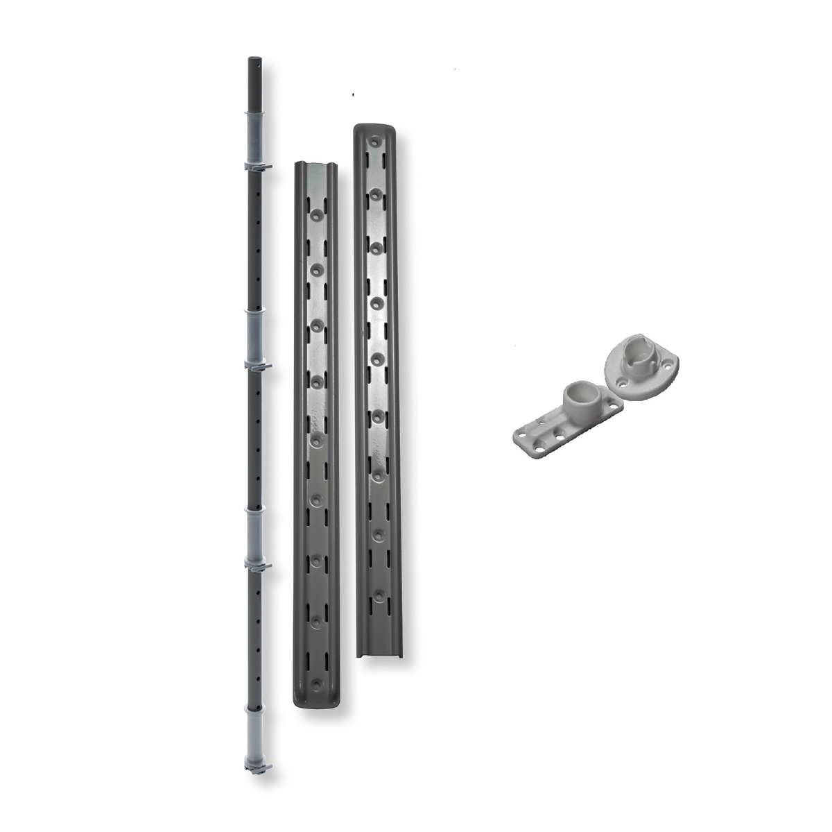Комплект установочный Леманс H 1265 (Ось + крепежный профиль для полок) АНТРАЦИТ