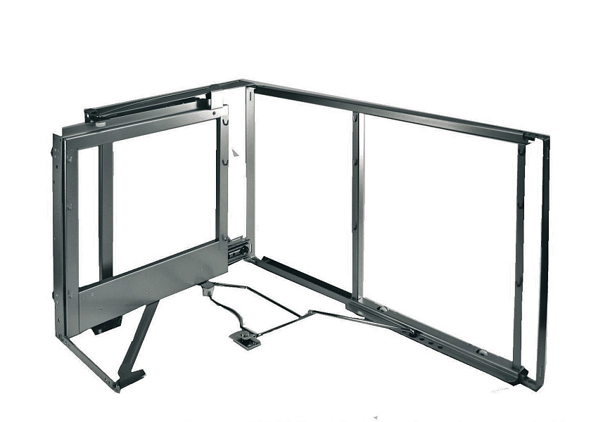 Комплект установочный левый, Волшебный угол 450-600 мм, H 525, Рама + амортизатор, цвет АНТРАЦИТ Kessebohmer | официальный магазин
