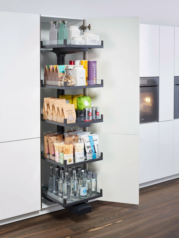 КОМПЛЕКТ Конвой Лавидо 600 мм, H 2100-2199, Арена ВАРИО, 5 полок, цвет АНТРАЦИТ Kessebohmer | официальный магазин