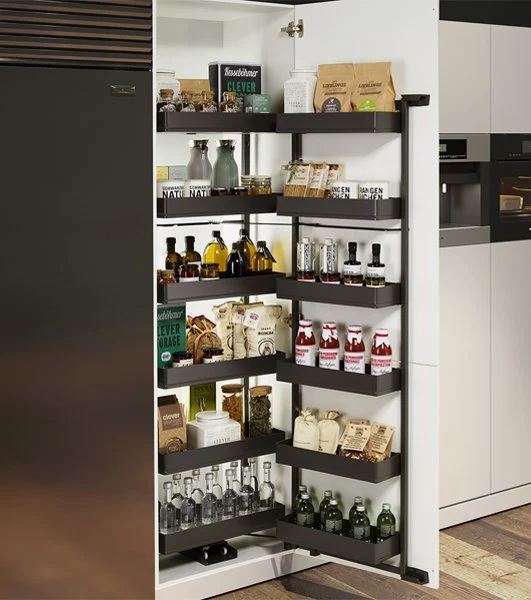 КОМПЛЕКТ №3 Юбокс, Тандем II 600 мм, H 1700, Арена ПЬЮР, 5 полок + 1 Юбокс, цвет АНТРАЦИТ Kessebohmer | официальный магазин