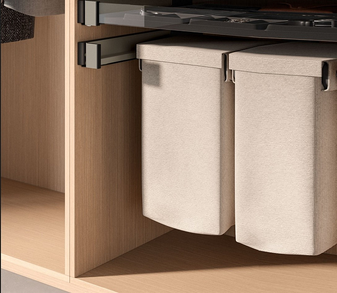 КОМПЛЕКТ Мешок для белья 450 мм Конеро W 910-970 мм, D 475 мм; мешок широкий 2 шт; шампань Kessebohmer | официальный магазин