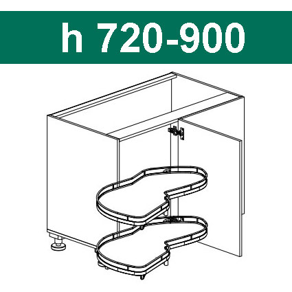 LEMANS 2 полки h 720-900 Kessebohmer купить в Сургуте | официальный магазин